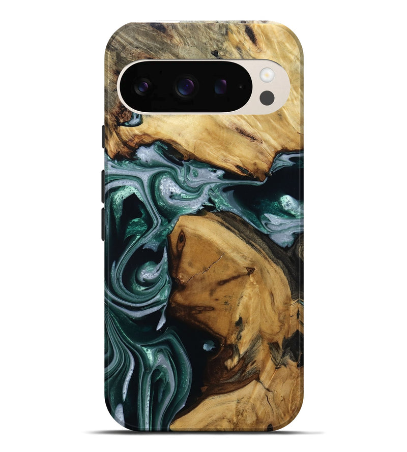 Pixel 10 Pro XL Wood Live Edge Phone Case - Stella (Green, 809781)