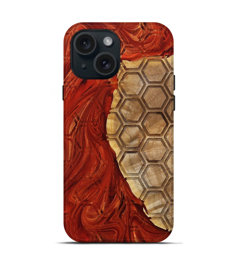 iPhone 15 Wood Live Edge Phone Case - Ali (Pattern, 809783)