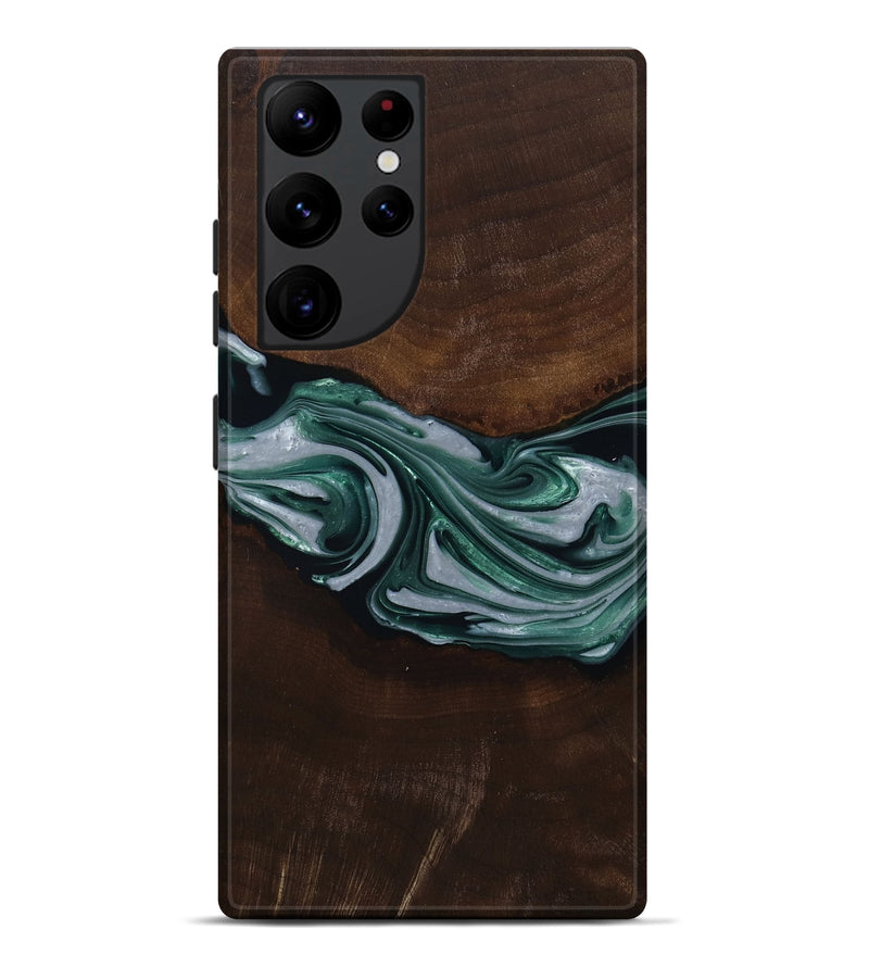 Galaxy S22 Ultra Wood Live Edge Phone Case - Milan (Green, 809790)
