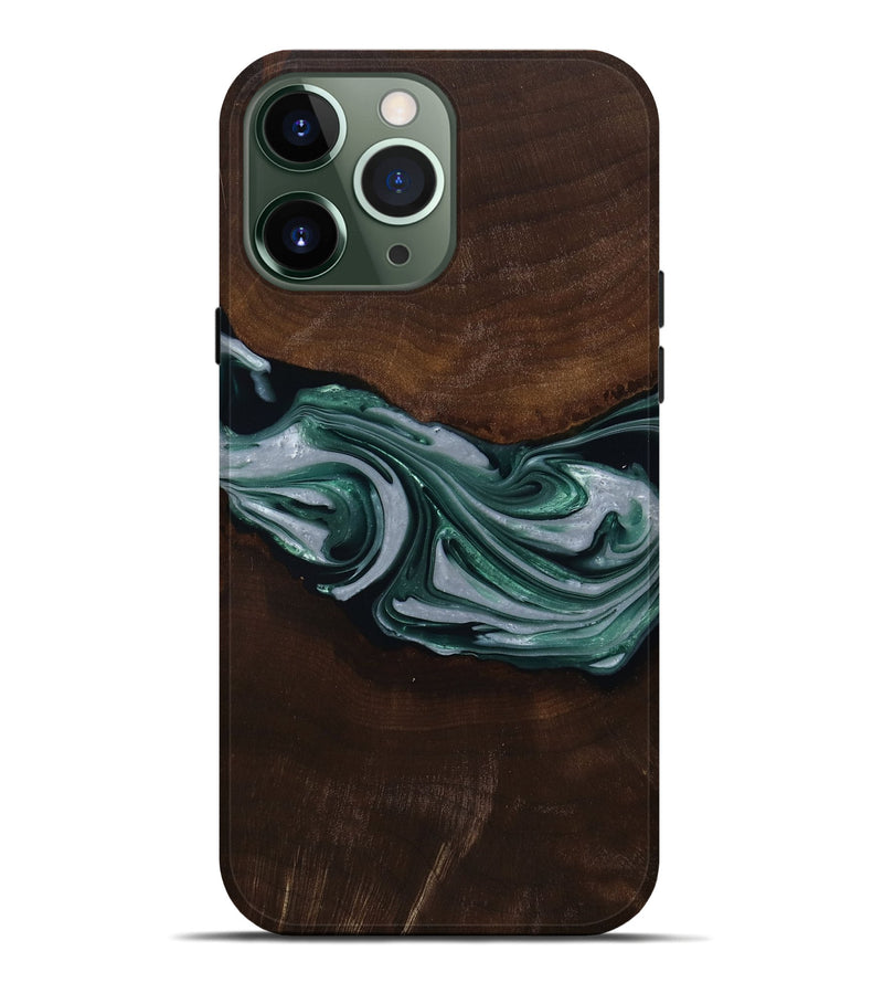 iPhone 13 Pro Max Wood Live Edge Phone Case - Milan (Green, 809790)