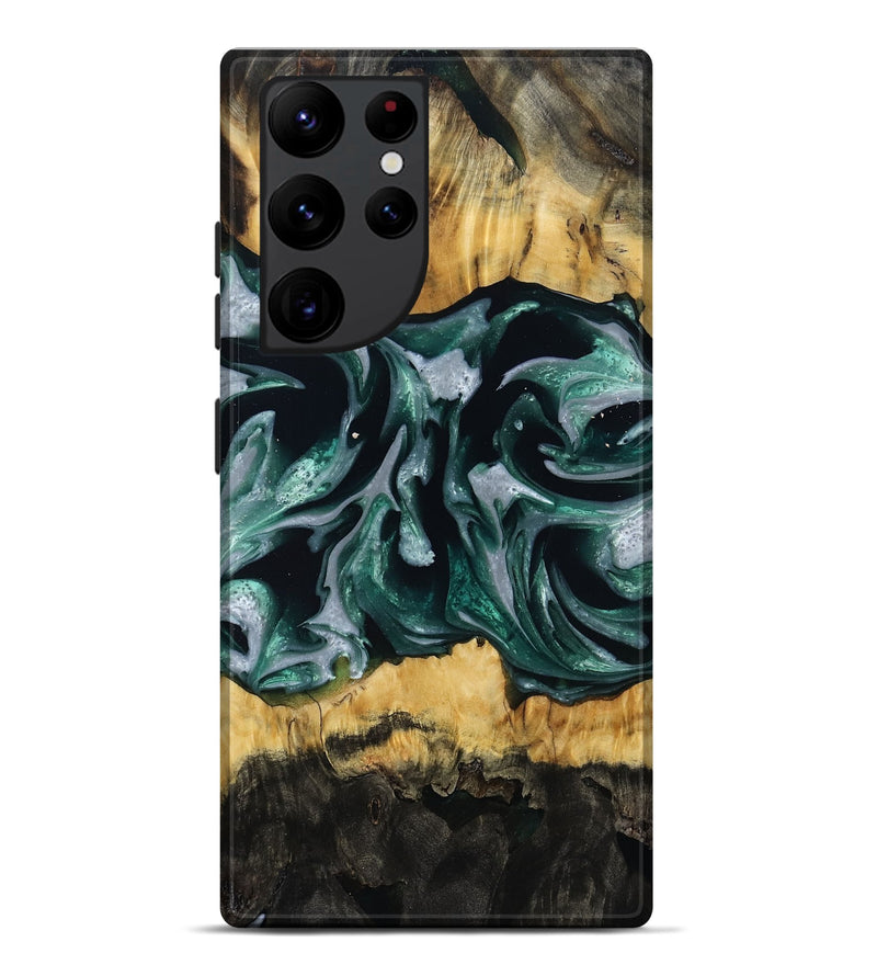 Galaxy S22 Ultra Wood Live Edge Phone Case - Linnie (Green, 809792)