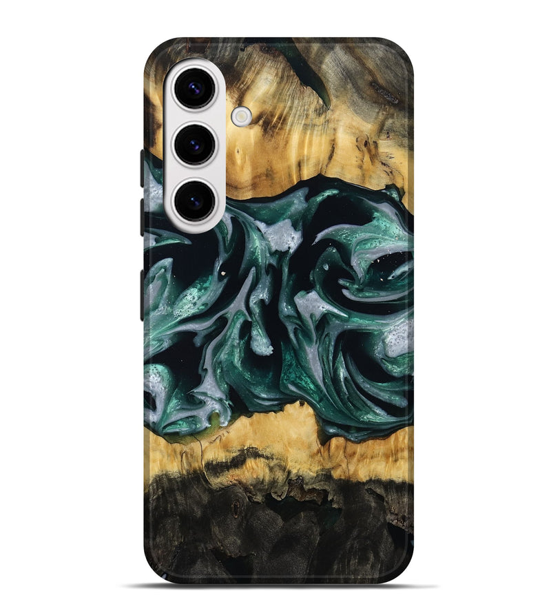 Galaxy S25 Plus Wood Live Edge Phone Case - Linnie (Green, 809792)