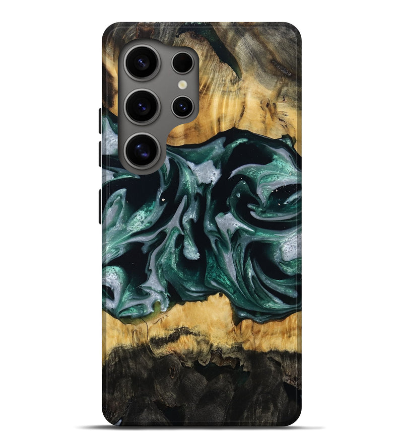 Galaxy S25 Ultra Wood Live Edge Phone Case - Linnie (Green, 809792)