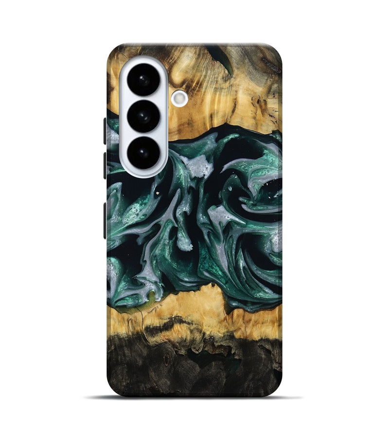 Galaxy S26 Wood Live Edge Phone Case - Linnie (Green, 809792)