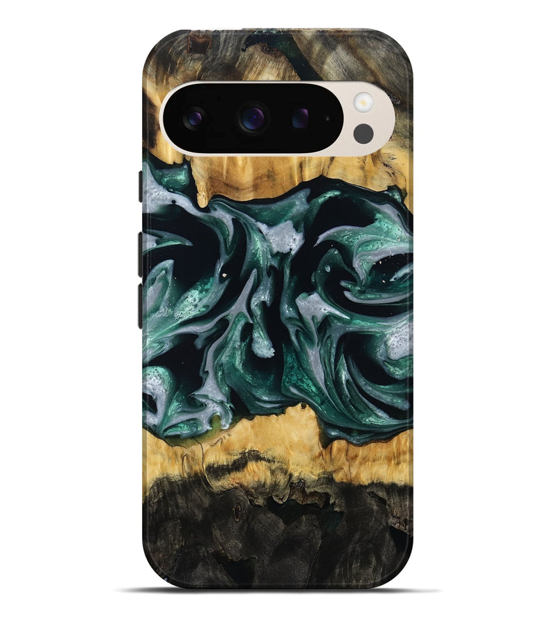 Pixel 9 Pro XL Wood Live Edge Phone Case - Linnie (Green, 809792)