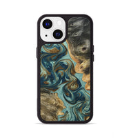 iPhone 13 Wood Phone Case - Ryker (Teal & Gold, 809817)
