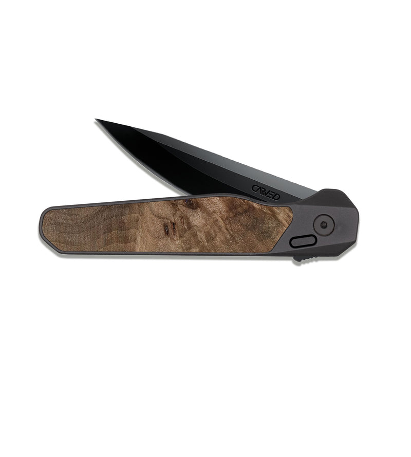 EDC Dark Slate Wood Pocket Knife - Hans (Purple, 809819)