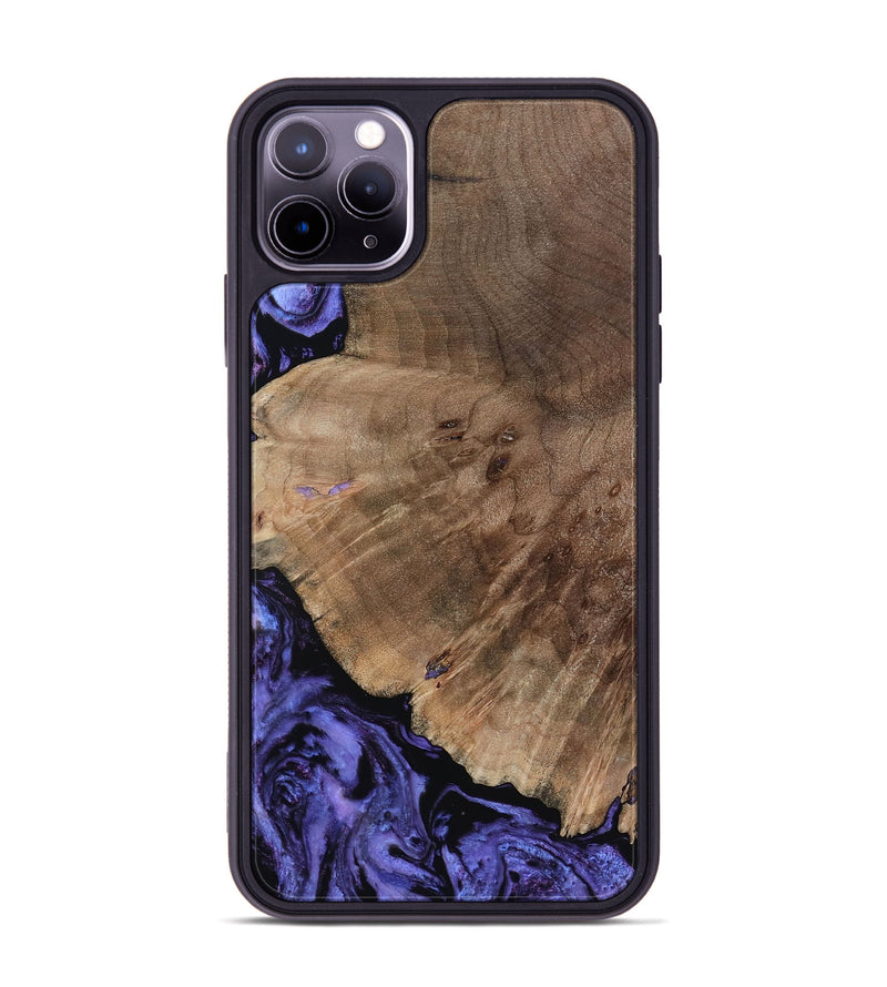 iPhone 11 Pro Max Wood Phone Case - Hans (Purple, 809819)