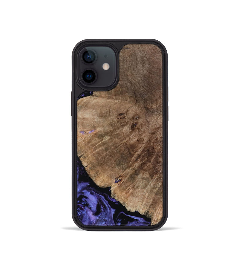 iPhone 12 mini Wood Phone Case - Hans (Purple, 809819)