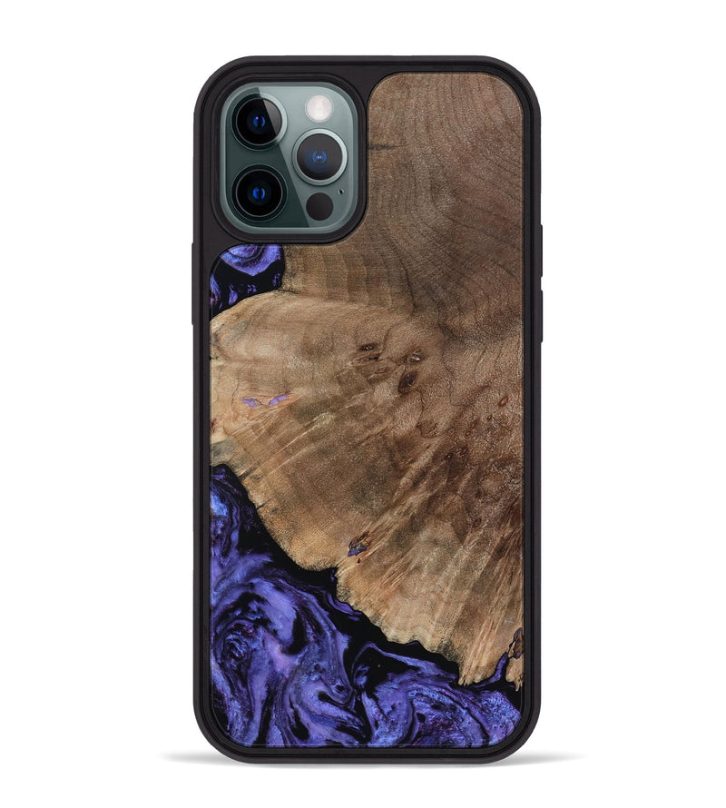 iPhone 12 Pro Max Wood Phone Case - Hans (Purple, 809819)
