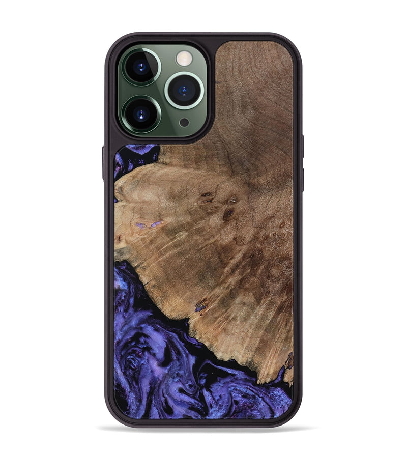 iPhone 13 Pro Max Wood Phone Case - Hans (Purple, 809819)