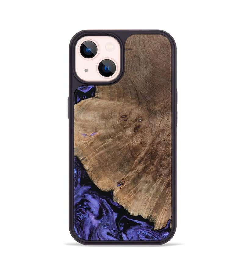 iPhone 14 Wood Phone Case - Hans (Purple, 809819)