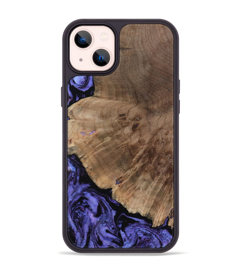 iPhone 14 Plus Wood Phone Case - Hans (Purple, 809819)