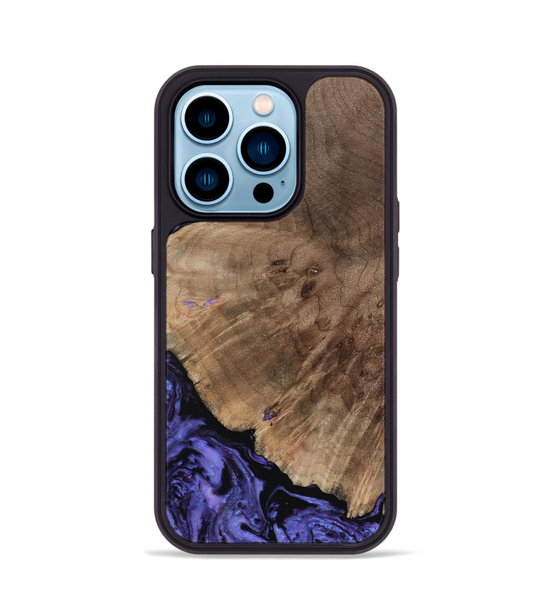 iPhone 14 Pro Wood Phone Case - Hans (Purple, 809819)