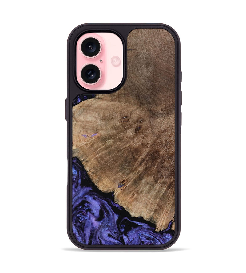 iPhone 16 Wood Phone Case - Hans (Purple, 809819)