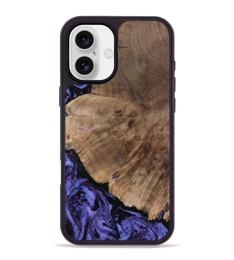 iPhone 16 Plus Wood Phone Case - Hans (Purple, 809819)