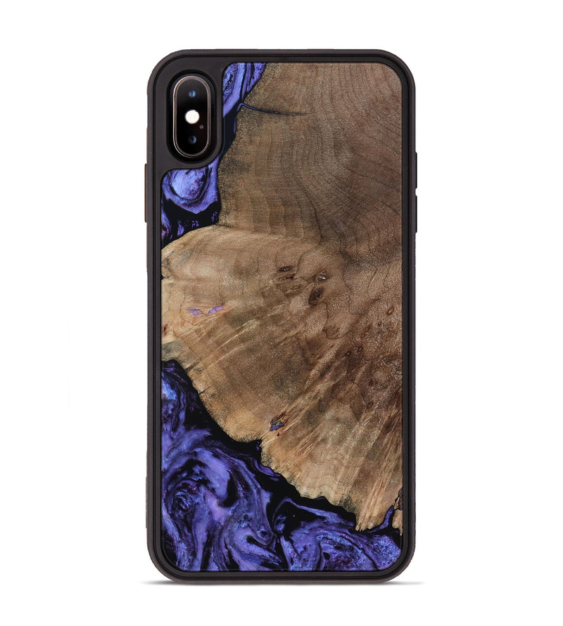 iPhone Xs Max Wood Phone Case - Hans (Purple, 809819)
