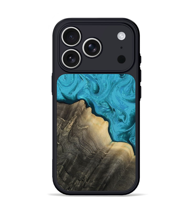 iPhone 17 Pro Wood Phone Case - Madelyn (Blue, 809827)