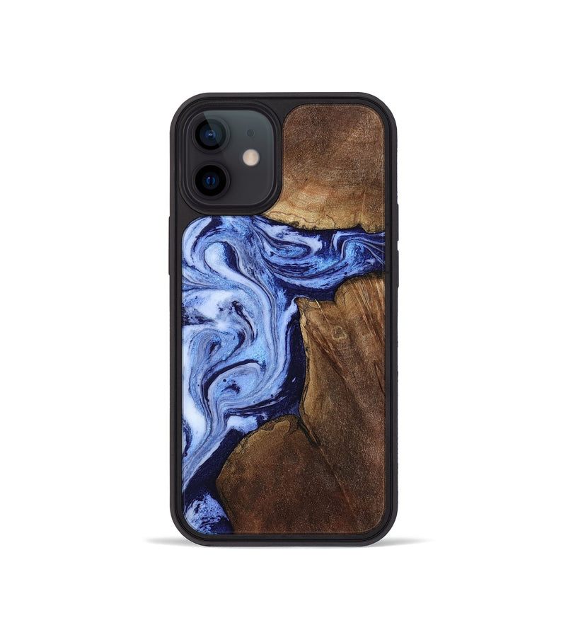 iPhone 12 mini Wood Phone Case - Kellie (Blue, 809828)