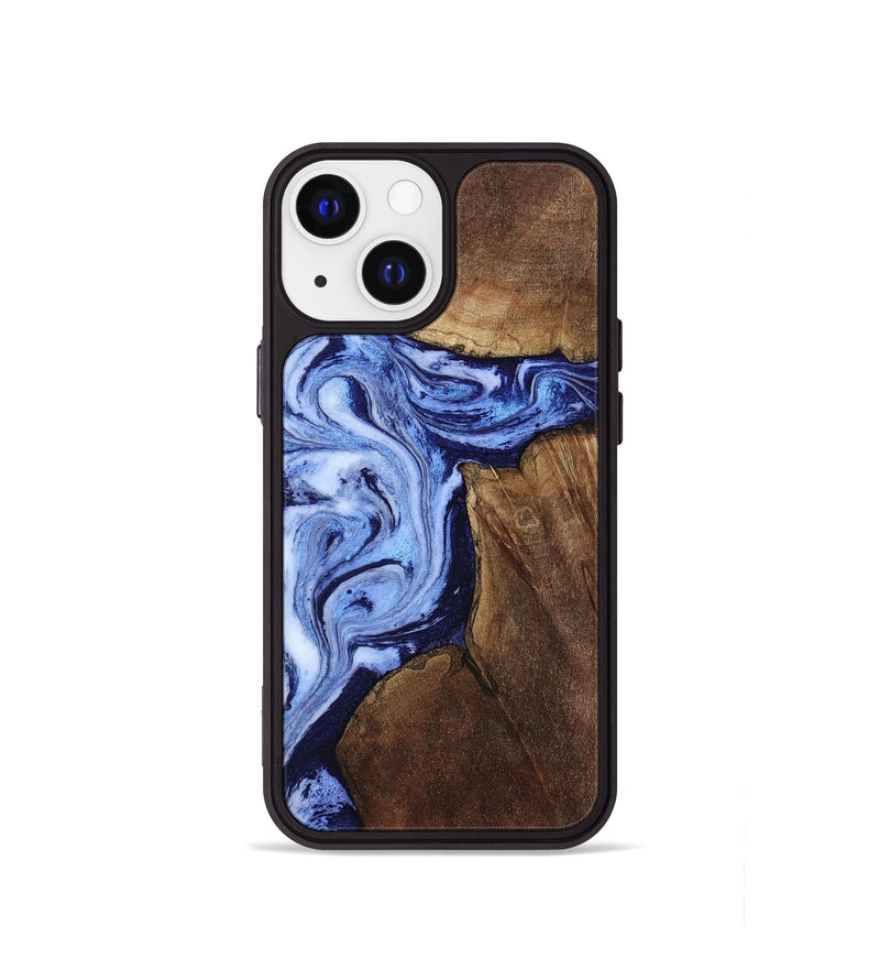 iPhone 13 mini Wood Phone Case - Kellie (Blue, 809828)