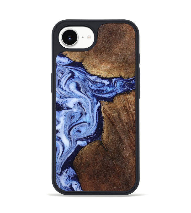 iPhone 16e Wood Phone Case - Kellie (Blue, 809828)