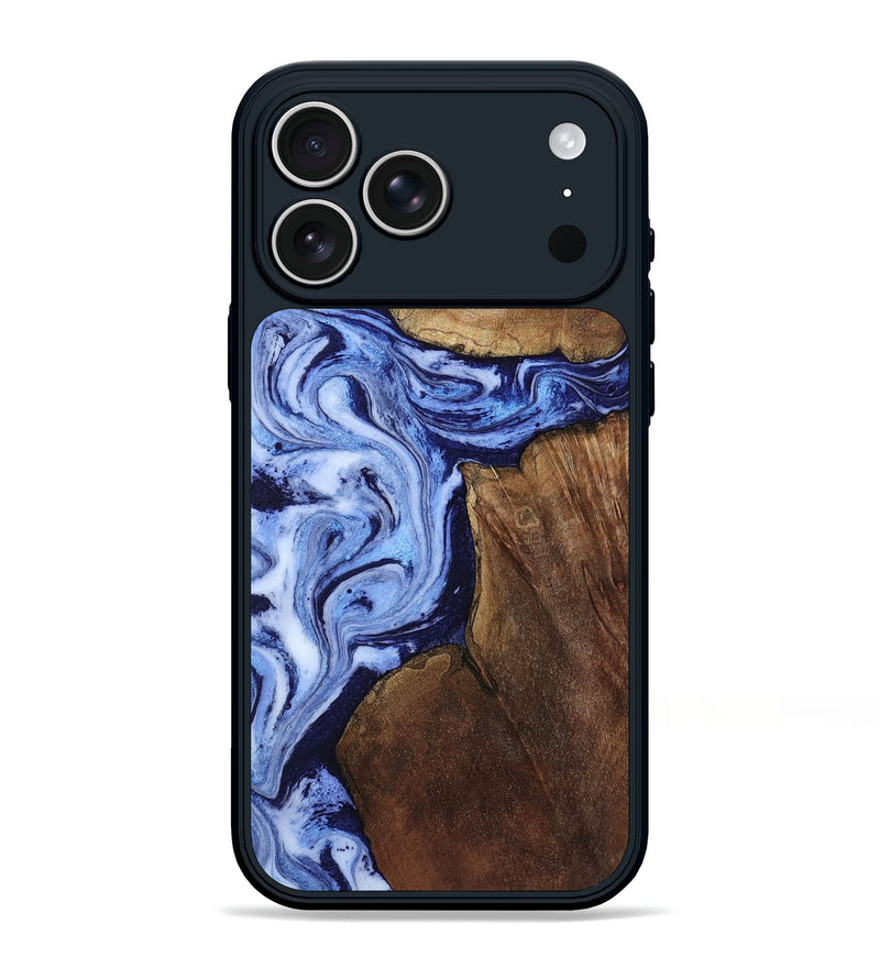 iPhone 17 Pro Max Wood Phone Case - Kellie (Blue, 809828)