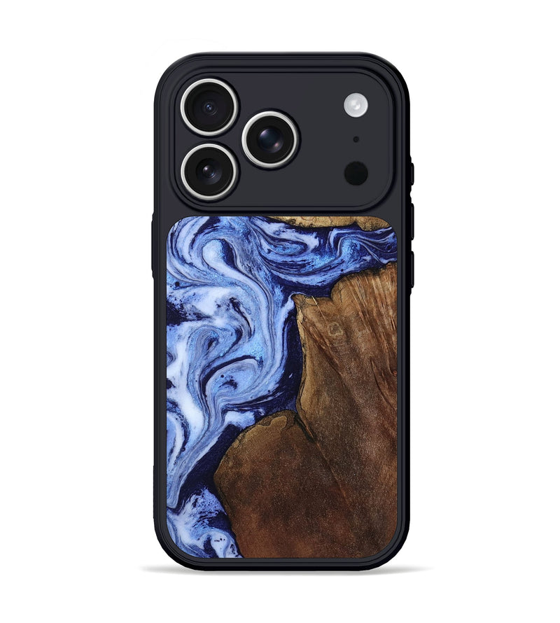 iPhone 17 Pro Wood Phone Case - Kellie (Blue, 809828)