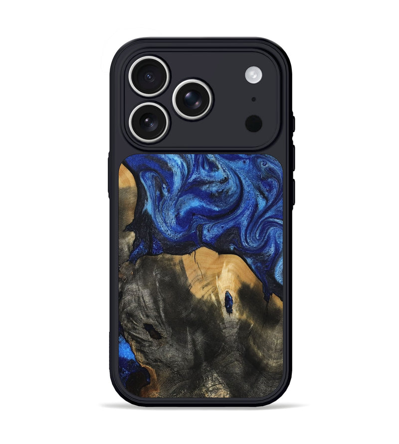 iPhone 17 Pro Wood Phone Case - Breonna (Blue, 809829)