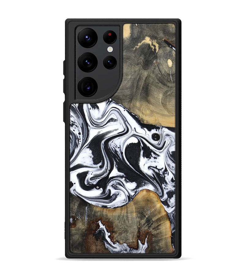Galaxy S22 Ultra Wood Phone Case - Lorrie (Black & White, 809894)