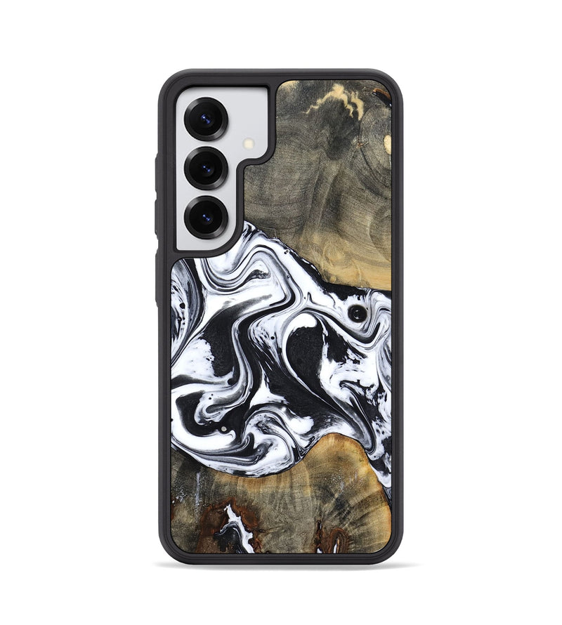 Galaxy S25 Wood Phone Case - Lorrie (Black & White, 809894)