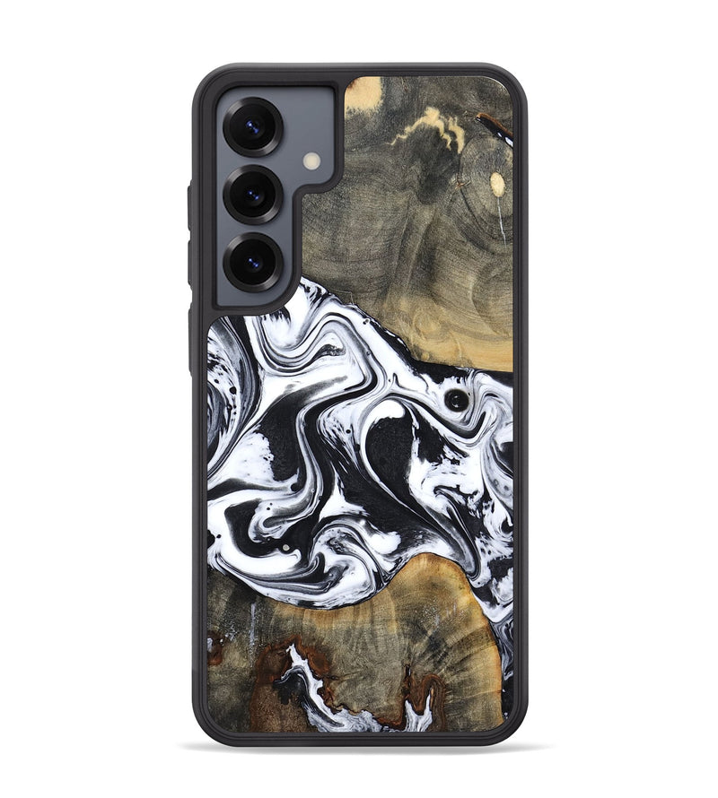 Galaxy S25 Plus Wood Phone Case - Lorrie (Black & White, 809894)