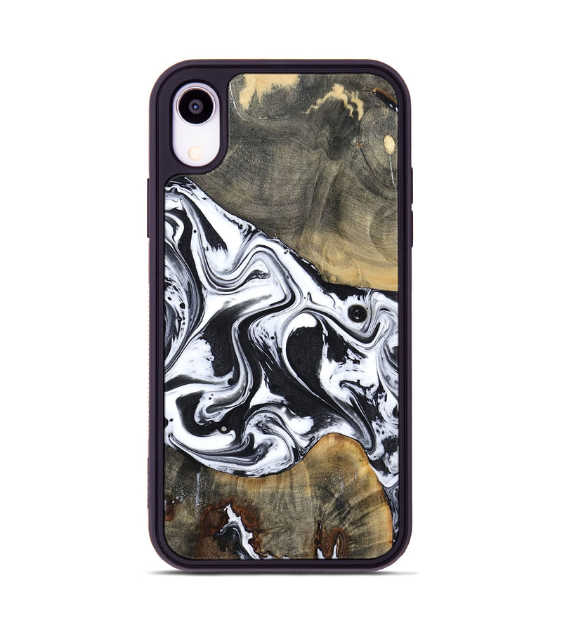 iPhone Xr Wood Phone Case - Lorrie (Black & White, 809894)