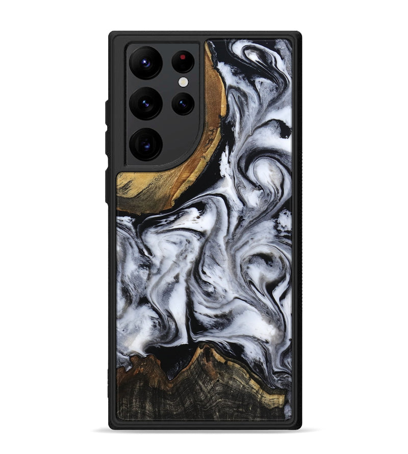 Galaxy S22 Ultra Wood Phone Case - Ace (Black & White, 809895)