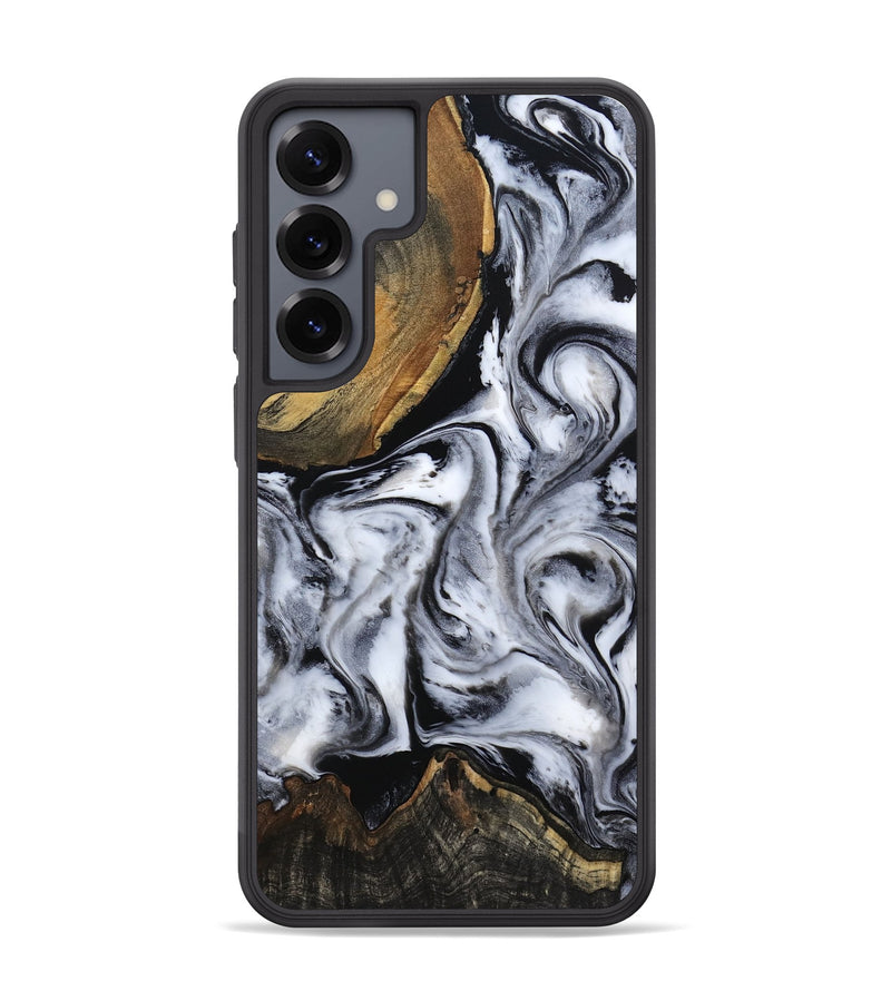 Galaxy S25 Plus Wood Phone Case - Ace (Black & White, 809895)