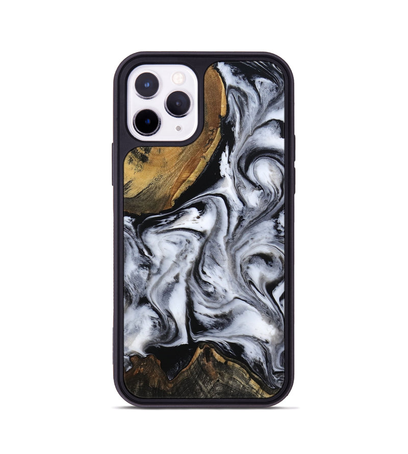 iPhone 11 Pro Wood Phone Case - Ace (Black & White, 809895)