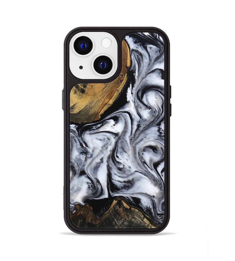 iPhone 13 Wood Phone Case - Ace (Black & White, 809895)