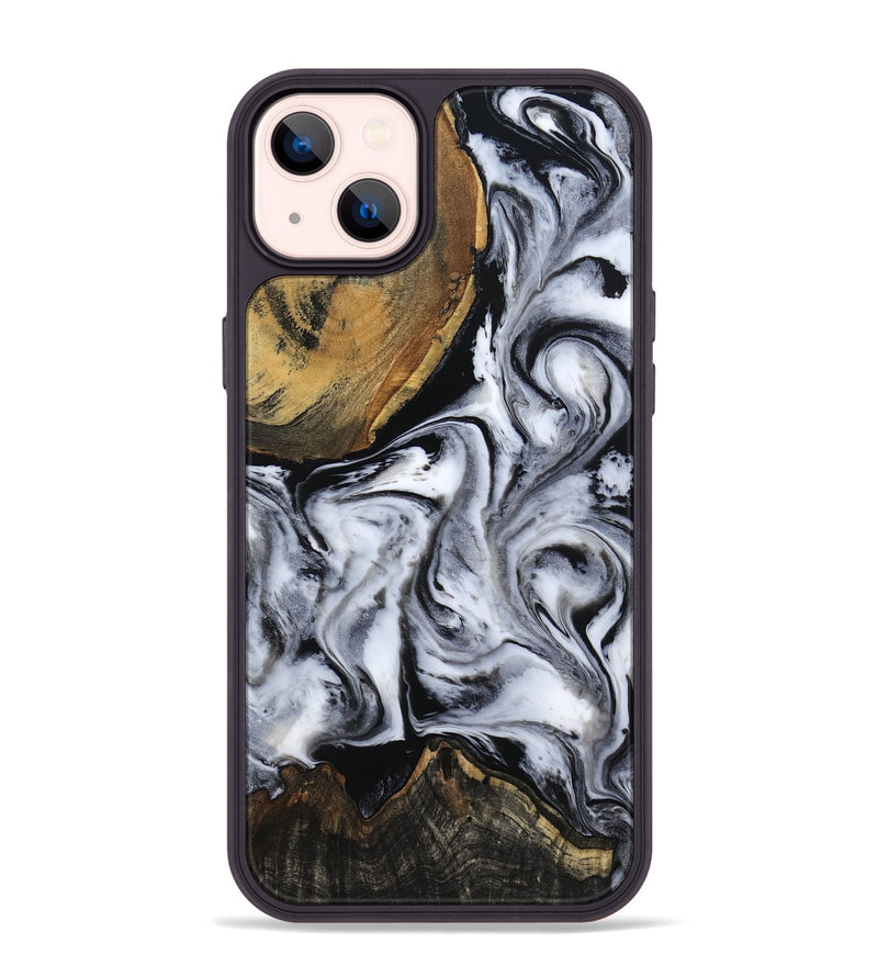 iPhone 14 Plus Wood Phone Case - Ace (Black & White, 809895)