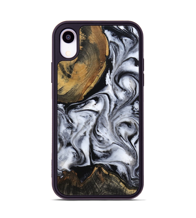 iPhone Xr Wood Phone Case - Ace (Black & White, 809895)