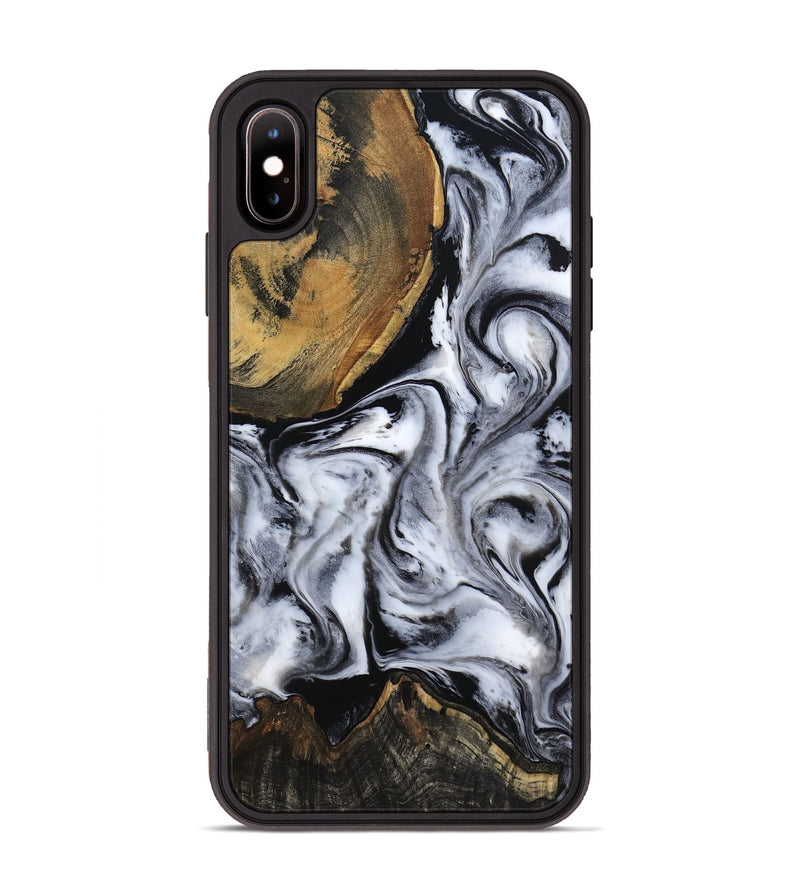 iPhone Xs Max Wood Phone Case - Ace (Black & White, 809895)