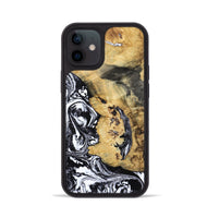 iPhone 12 Wood Phone Case - Kyren (Black & White, 809927)