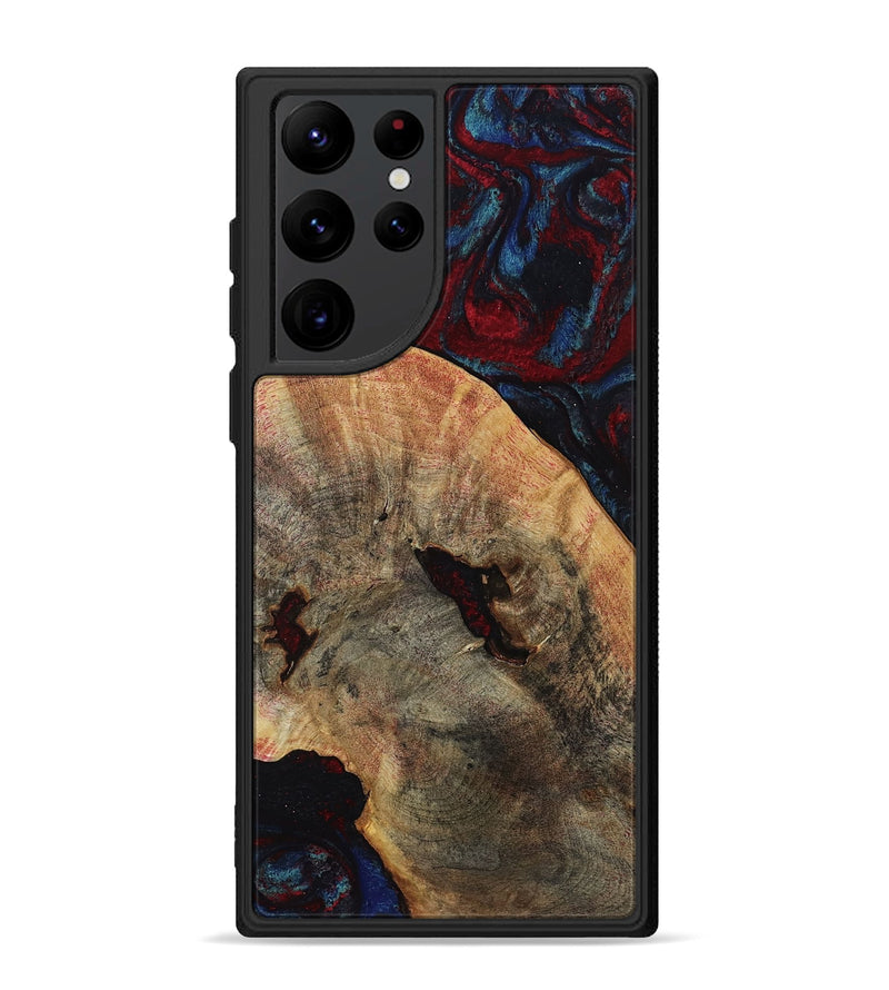 Galaxy S22 Ultra Wood Phone Case - Donie (Red, 809930)