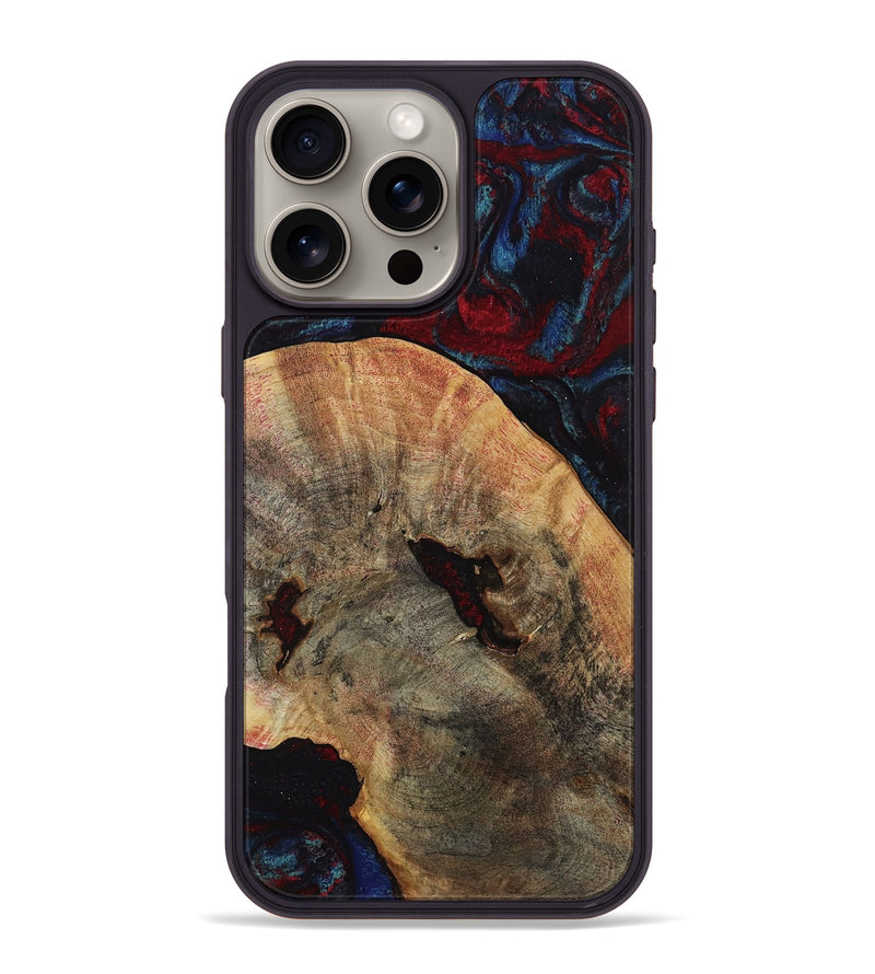 iPhone 16 Pro Max Wood Phone Case - Donie (Red, 809930)