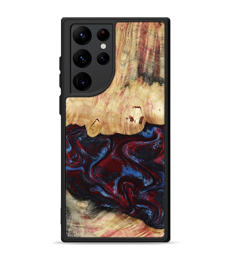 Galaxy S22 Ultra Wood Phone Case - Sharla (Red, 810136)