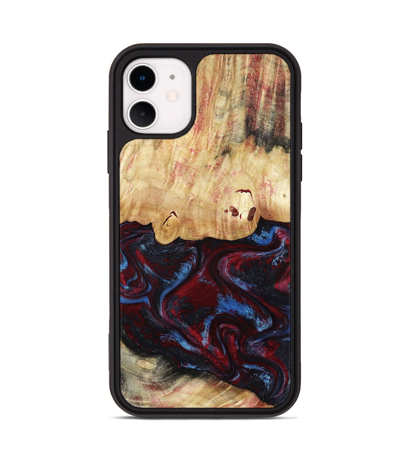 iPhone 11 Wood Phone Case - Sharla (Red, 810136)