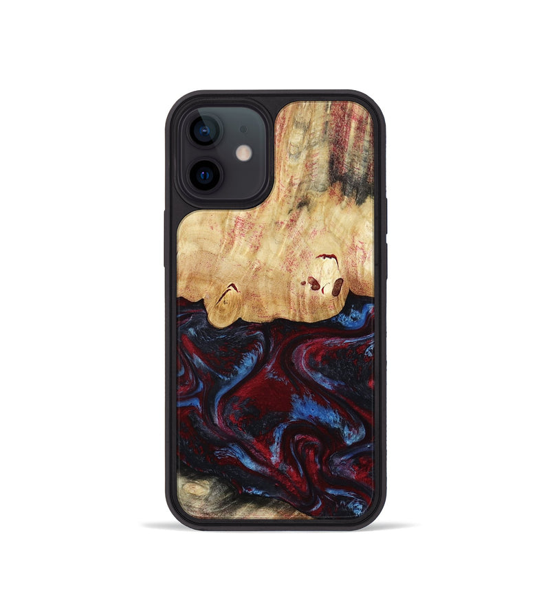 iPhone 12 mini Wood Phone Case - Sharla (Red, 810136)