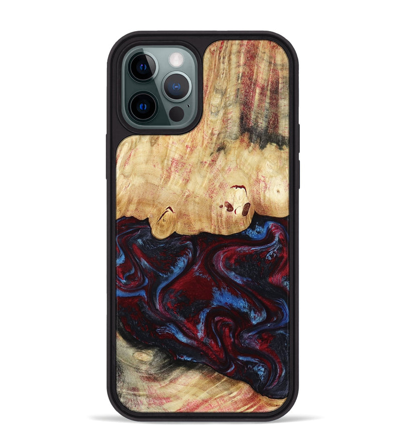 iPhone 12 Pro Max Wood Phone Case - Sharla (Red, 810136)