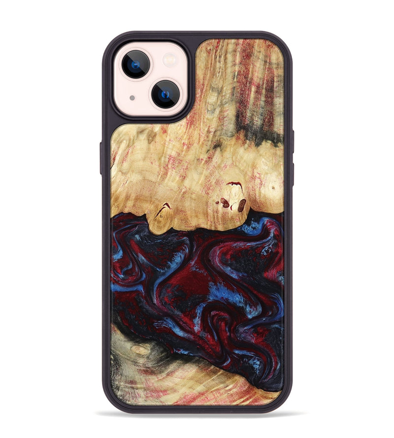 iPhone 14 Plus Wood Phone Case - Sharla (Red, 810136)