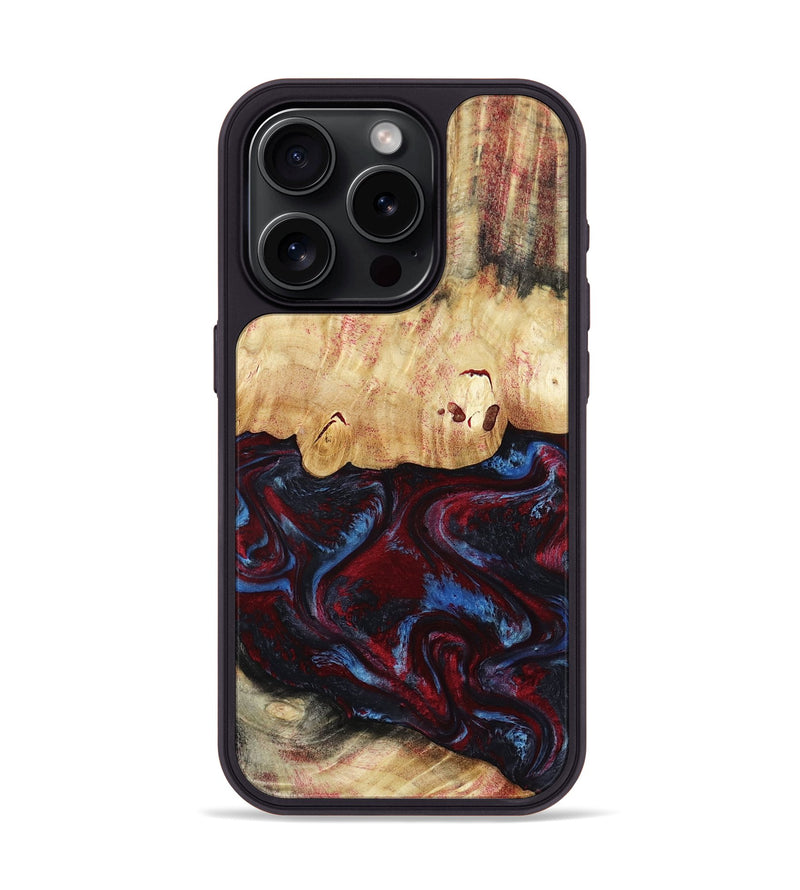 iPhone 15 Pro Wood Phone Case - Sharla (Red, 810136)