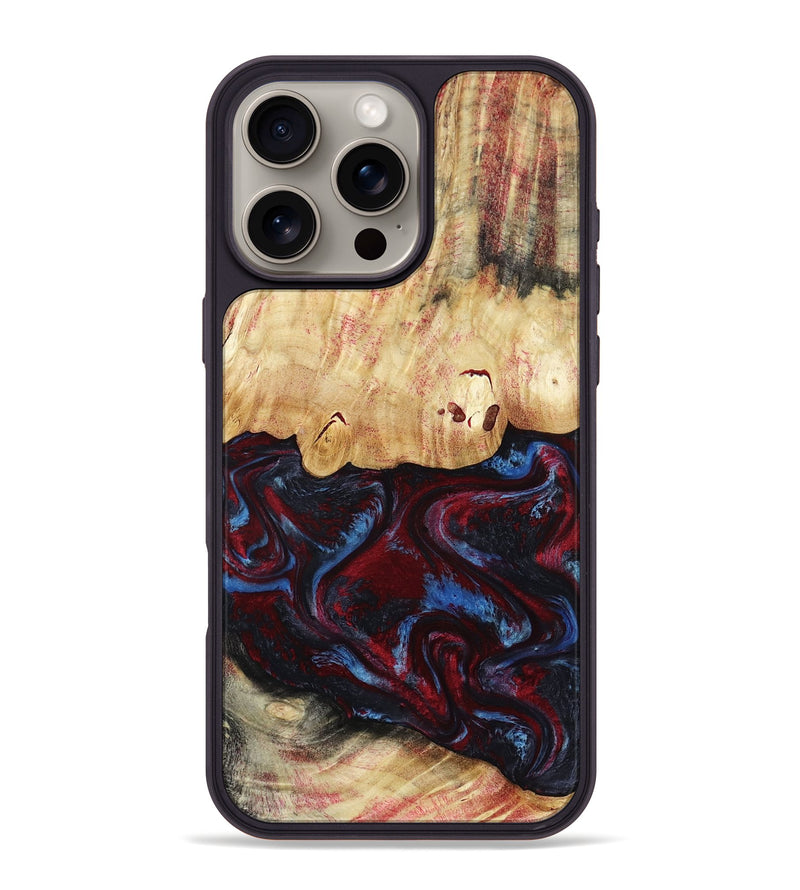 iPhone 16 Pro Max Wood Phone Case - Sharla (Red, 810136)
