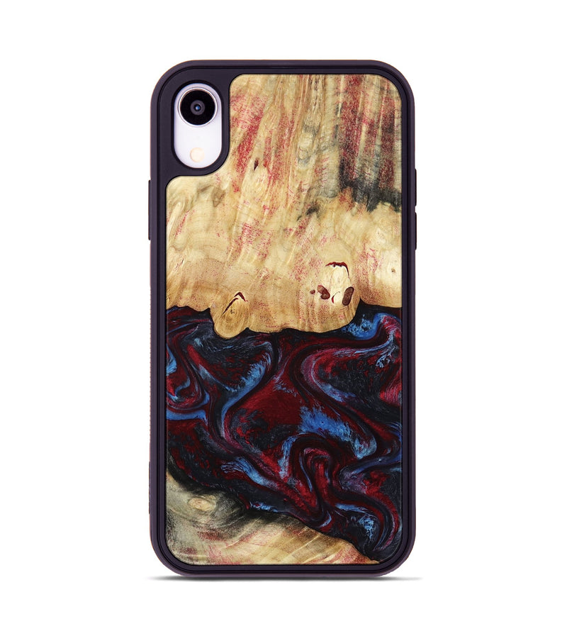 iPhone Xr Wood Phone Case - Sharla (Red, 810136)